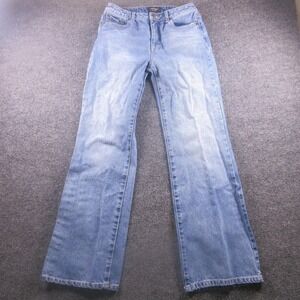 Ed Hardy Jeans Mens 28x30 Blue Straight Leg Back Tattoo Graphic Koi Dragon